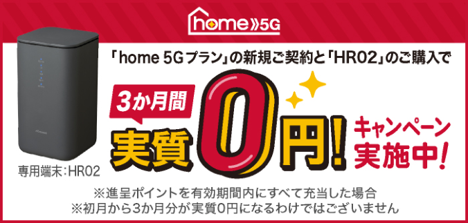 home 5G お申込みdポイントプレゼント特典